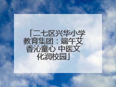 二七区兴华小学教育集团：端午艾香沁童心 中医文化润校园