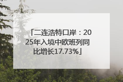 二连浩特口岸：2025年入境中欧班列同比增长17.73%
