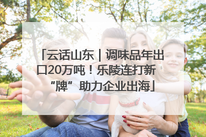 云话山东｜调味品年出口20万吨！乐陵连打新“牌”助力企业出海