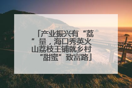产业振兴有“荔”量，海口秀英火山荔枝王铺就乡村“甜蜜”致富路