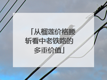 从榴莲价格腰斩看中老铁路的多重价值