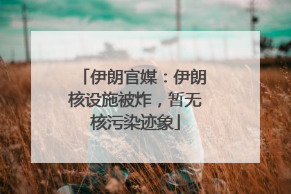 伊朗官媒：伊朗核设施被炸，暂无核污染迹象