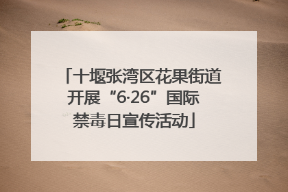 十堰张湾区花果街道开展“6·26”国际禁毒日宣传活动
