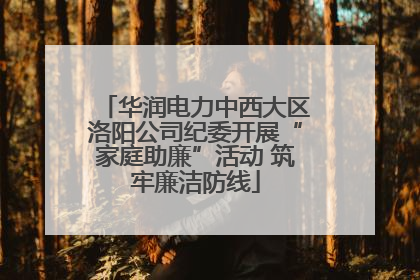 华润电力中西大区洛阳公司纪委开展“家庭助廉”活动 筑牢廉洁防线