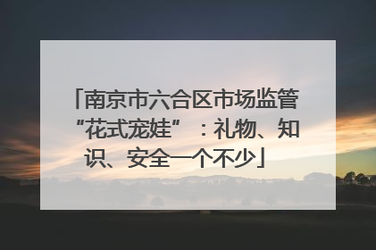 南京市六合区市场监管“花式宠娃”：礼物、知识、安全一个不少