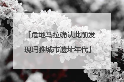危地马拉确认此前发现玛雅城市遗址年代