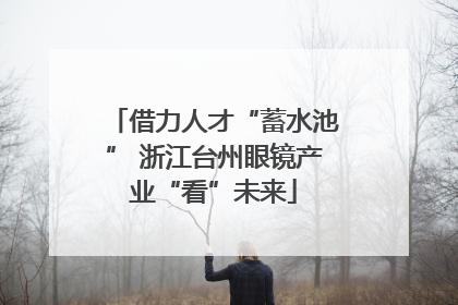 借力人才“蓄水池” 浙江台州眼镜产业“看”未来