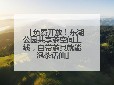 免费开放！东湖公园共享茶空间上线，自带茶具就能泡茶话仙