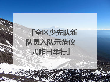 全区少先队新队员入队示范仪式昨日举行