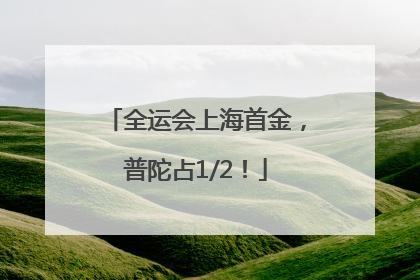 全运会上海首金，普陀占1/2！