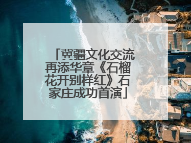 冀疆文化交流再添华章《石榴花开别样红》石家庄成功首演