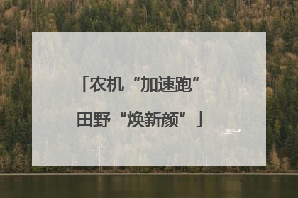 农机“加速跑” 田野“焕新颜”