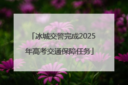 冰城交警完成2025年高考交通保障任务