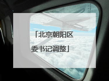 北京朝阳区委书记调整