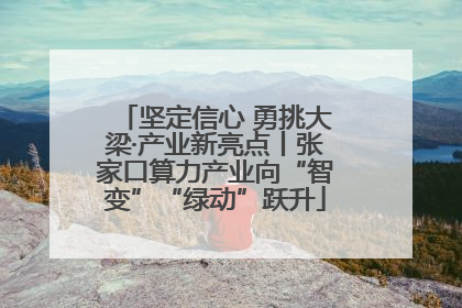 坚定信心 勇挑大梁·产业新亮点丨张家口算力产业向“智变”“绿动”跃升