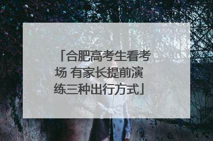 合肥高考生看考场 有家长提前演练三种出行方式