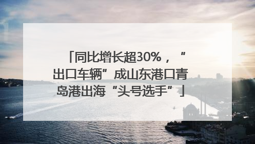同比增长超30%，“出口车辆”成山东港口青岛港出海“头号选手”