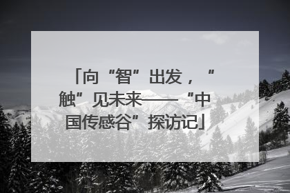 向“智”出发，“触”见未来——“中国传感谷”探访记