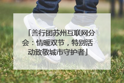 善行团苏州互联网分会：情暖双节，特别活动致敬城市守护者