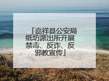 嘉祥县公安局纸坊派出所开展禁毒、反诈、反邪教宣传