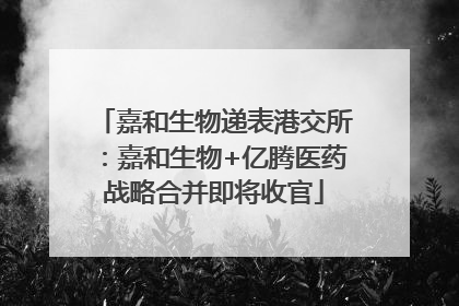 嘉和生物递表港交所：嘉和生物+亿腾医药战略合并即将收官