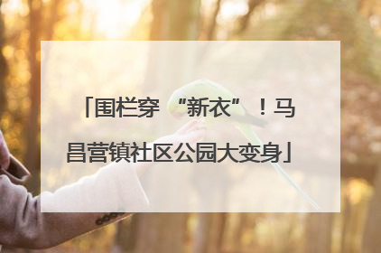 围栏穿 “新衣”！马昌营镇社区公园大变身