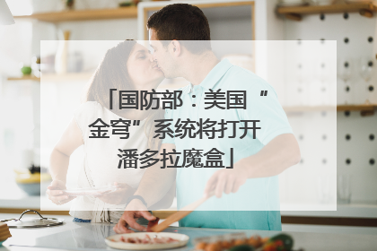 国防部：美国“金穹”系统将打开潘多拉魔盒