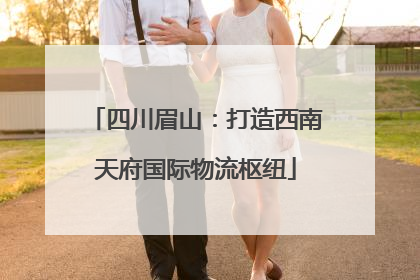 四川眉山：打造西南天府国际物流枢纽