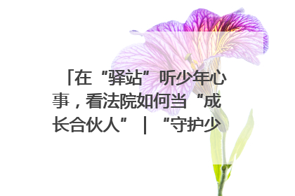 在“驿站”听少年心事，看法院如何当“成长合伙人”｜“守护少年的微笑” 探访记