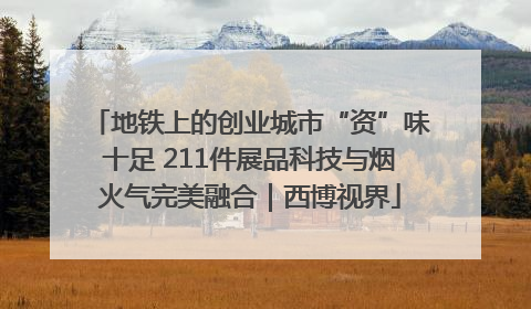 地铁上的创业城市“资”味十足 211件展品科技与烟火气完美融合｜西博视界