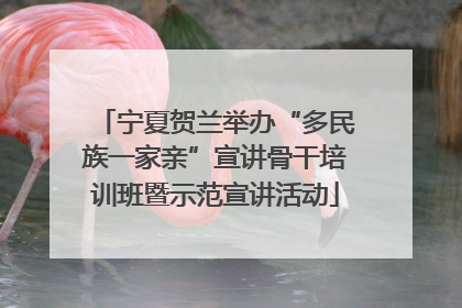 宁夏贺兰举办“多民族一家亲”宣讲骨干培训班暨示范宣讲活动