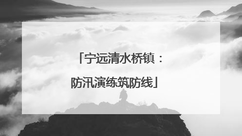 宁远清水桥镇：防汛演练筑防线