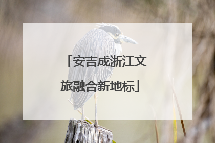 安吉成浙江文旅融合新地标
