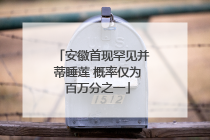 安徽首现罕见并蒂睡莲 概率仅为百万分之一
