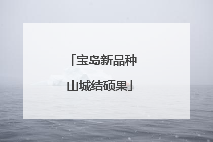 宝岛新品种 山城结硕果