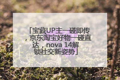 宝藏UP主一碰即传，京东淘宝好物一碰直达，nova 14解锁社交新姿势