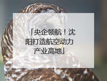 央企领航！沈阳打造航空动力产业高地