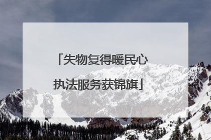 失物复得暖民心 执法服务获锦旗
