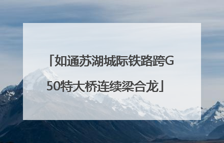 如通苏湖城际铁路跨G50特大桥连续梁合龙