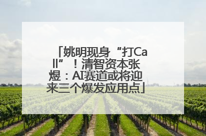 姚明现身“打Call”！清智资本张煜：AI赛道或将迎来三个爆发应用点