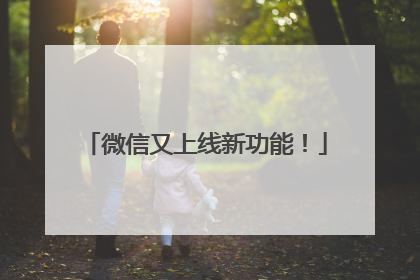 微信又上线新功能！