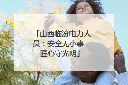 山西临汾电力人员：安全无小事 匠心守光明