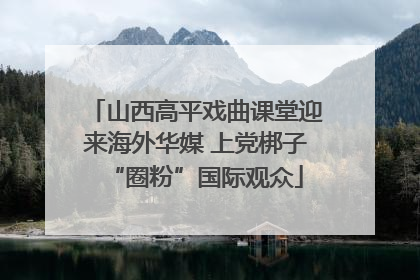 山西高平戏曲课堂迎来海外华媒 上党梆子“圈粉”国际观众