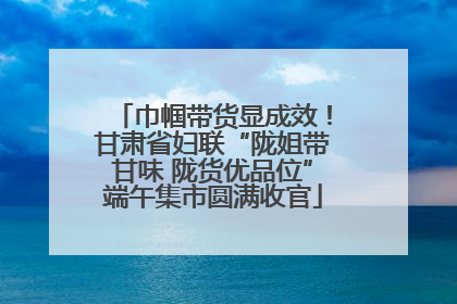 巾帼带货显成效！甘肃省妇联“陇姐带甘味 陇货优品位”端午集市圆满收官