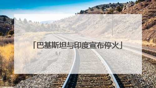 巴基斯坦与印度宣布停火