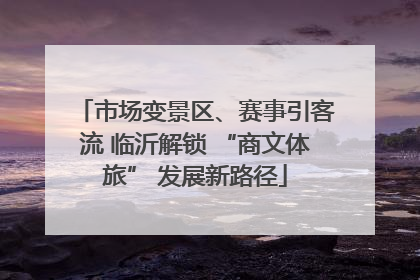 市场变景区、赛事引客流 临沂解锁 “商文体旅” 发展新路径