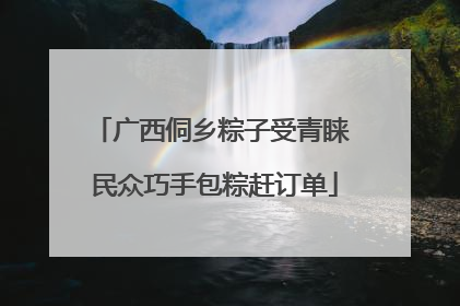 广西侗乡粽子受青睐 民众巧手包粽赶订单