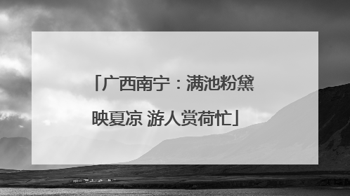 广西南宁：满池粉黛映夏凉 游人赏荷忙