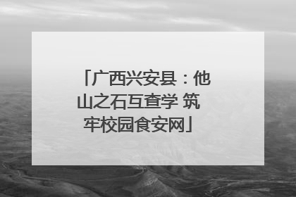 广西兴安县：他山之石互查学 筑牢校园食安网