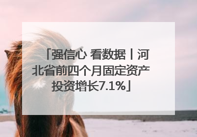 强信心 看数据丨河北省前四个月固定资产投资增长7.1%